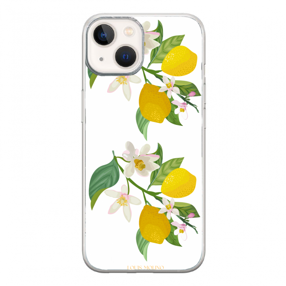 Rubber Cover iPhone 15 Plus LEMON FLOWER CAPRI