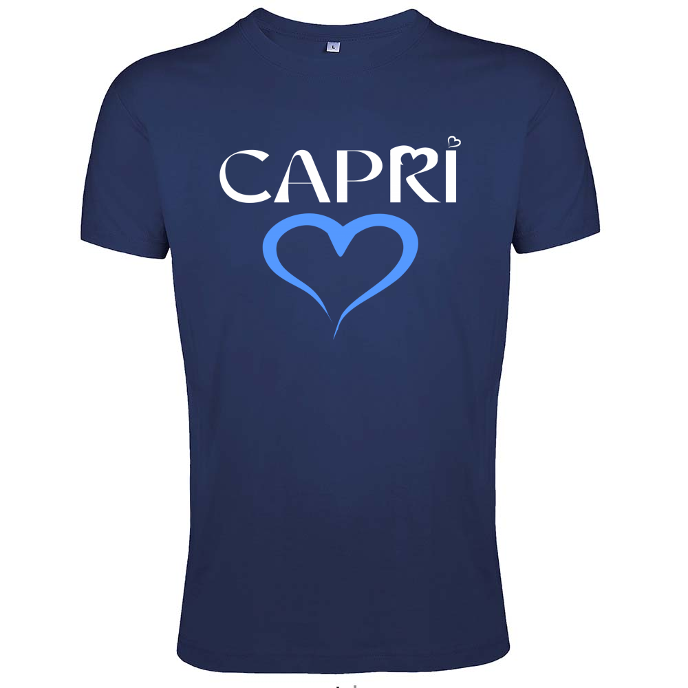 T-Shirt Men Fit CAPRI CUORE AZZURRO