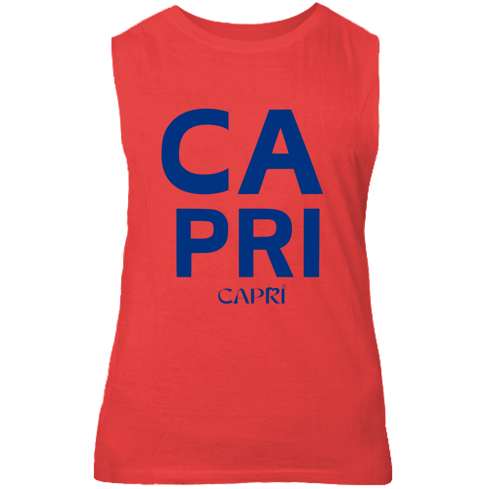 Canotta Unisex CAPRI DESIGN SCRITTA BLUE