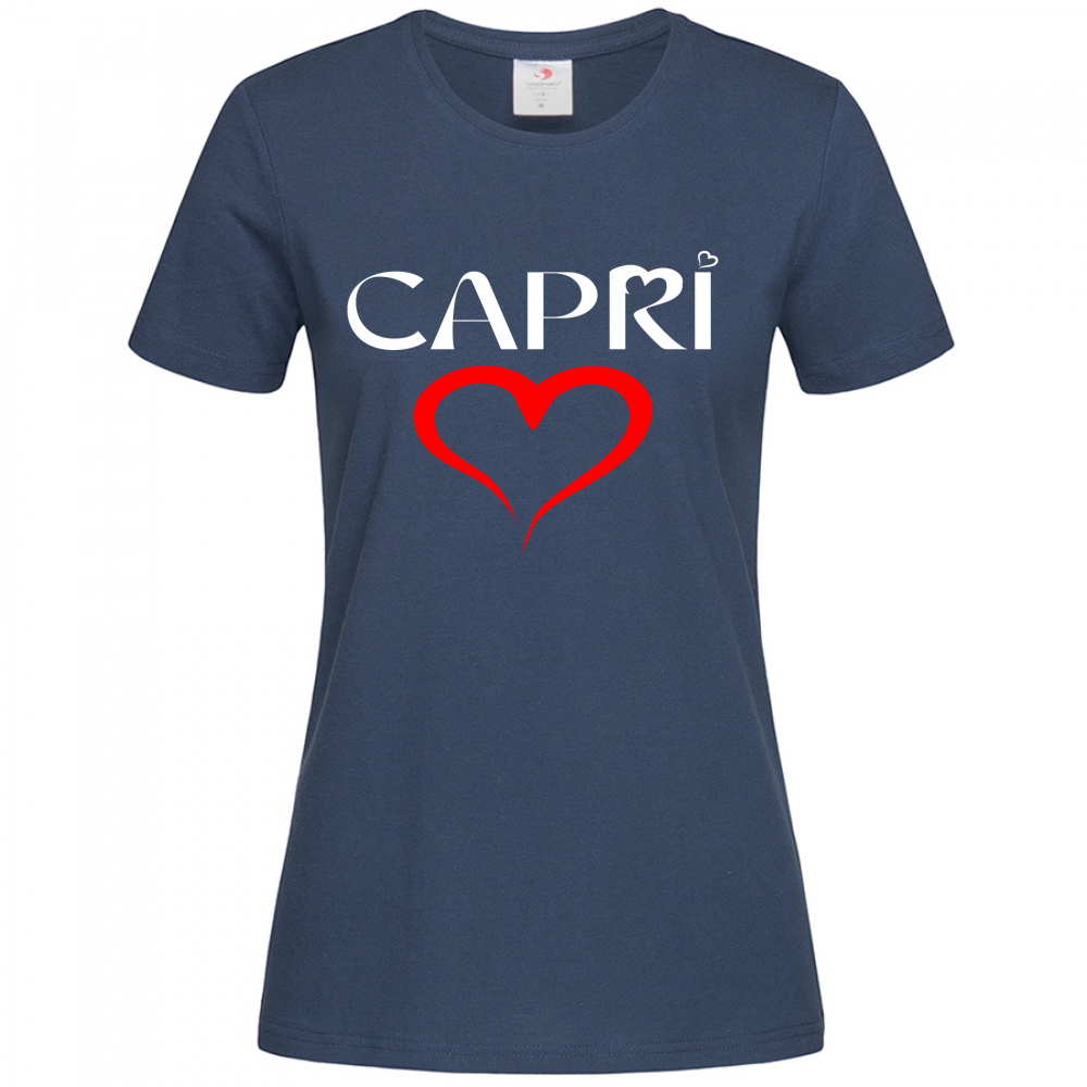 T-Shirt Women Premium CUORE CAPRI ROSSO