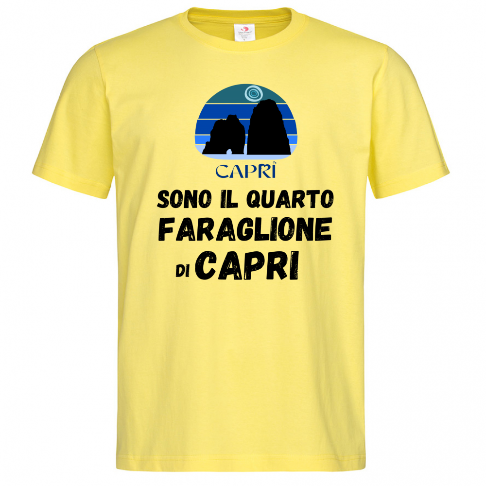 T-Shirt Men Premium SONO IL QUARTO FARAGLIONE DI CAPRI SCRITTA NERA