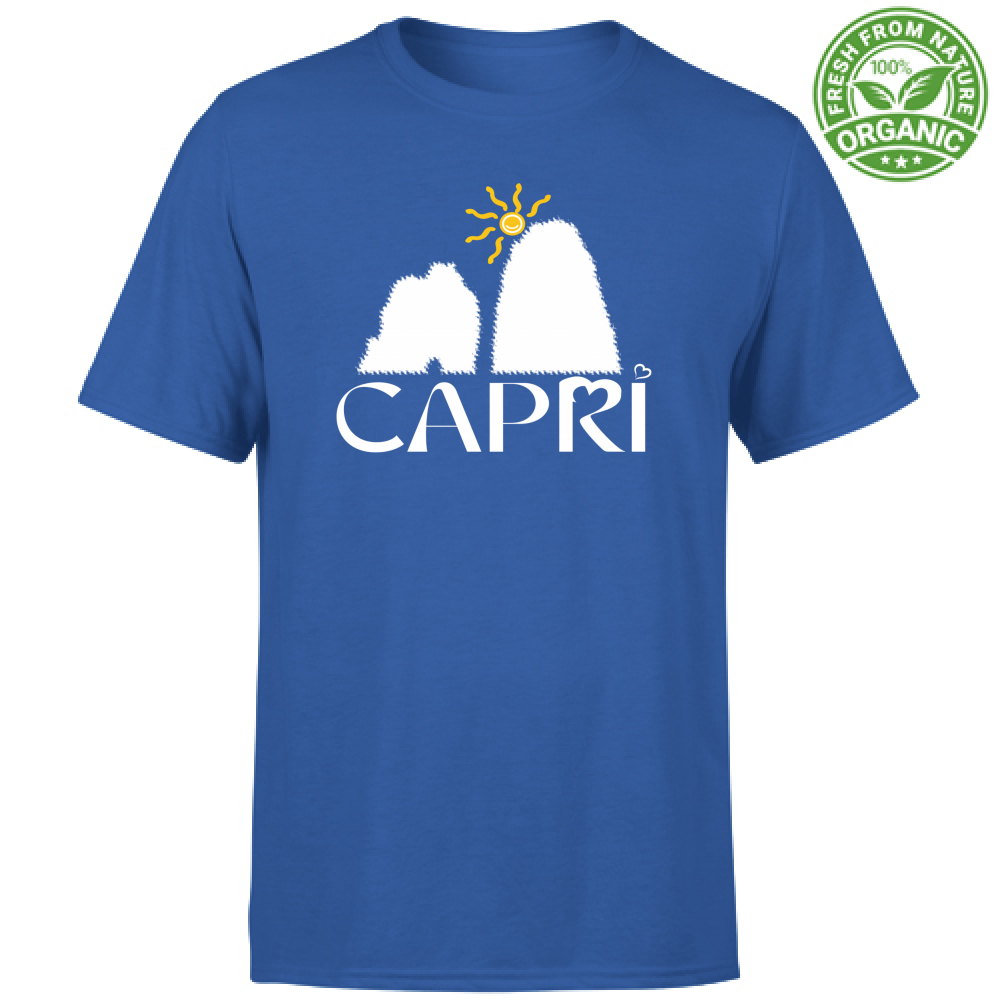 Organic T-Shirt Kids CAPRI HAPPY FARAGLIONI WHITE