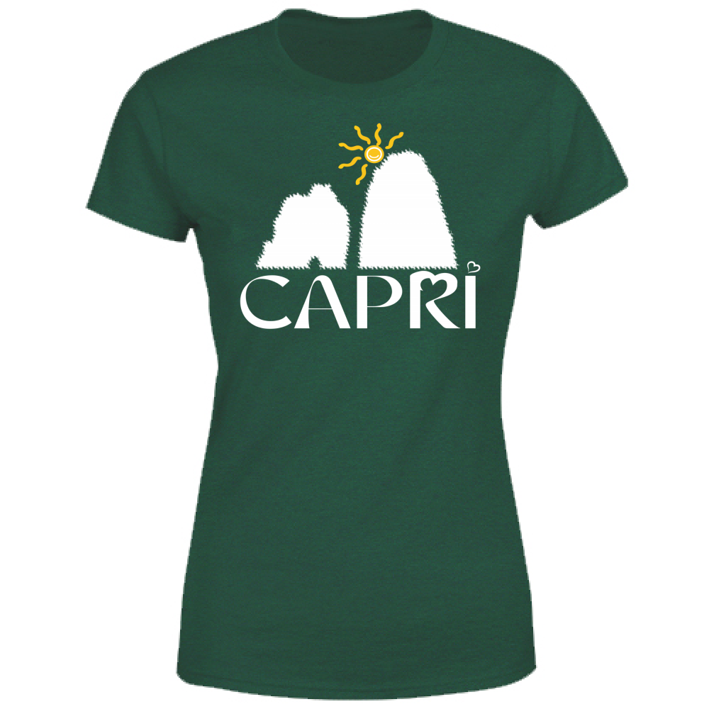 T-Shirt Donna CAPRI HAPPY FARAGLIONI WHITE
