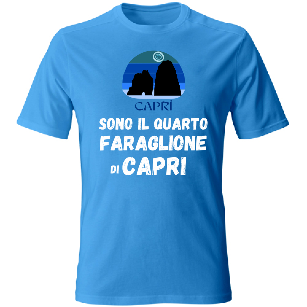 T-Shirt Unisex SONO IL QUARTO FARAGLIONE DI CAPRI SCRITTA BIANCA