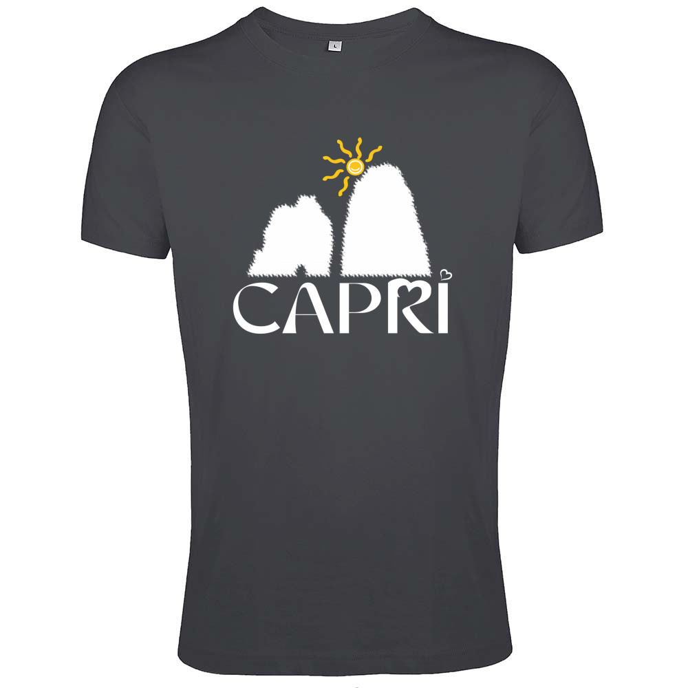 Men Fit T-Shirt CAPRI HAPPY FARAGLIONI WHITE