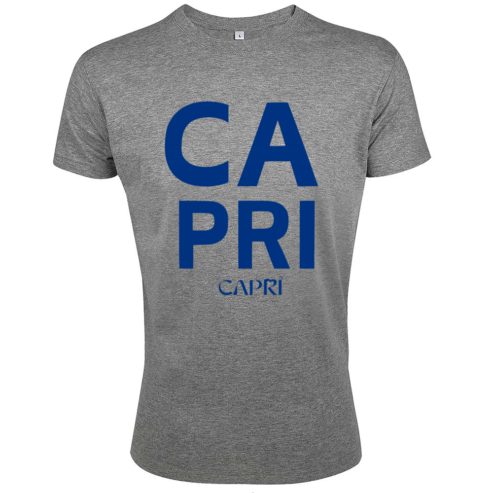 T-Shirt Men Fit CAPRI DESIGN SCRITTA BLUE