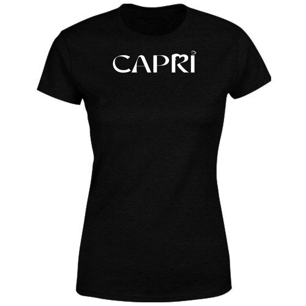 Women's T-Shirt CAPRI MINIMAL WHITE WRITING