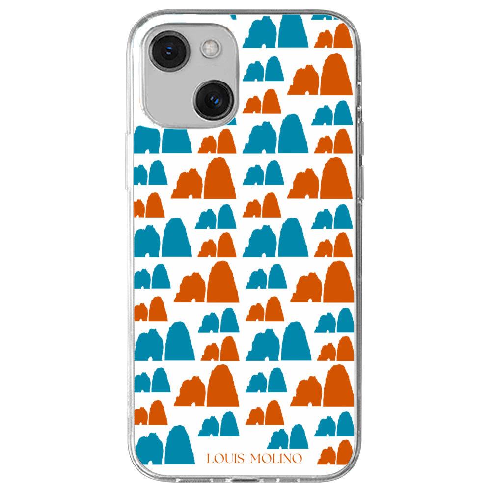 Rubber Cover iPhone 13 BLUE AND ORANGE FARAGLIONI CAPRI
