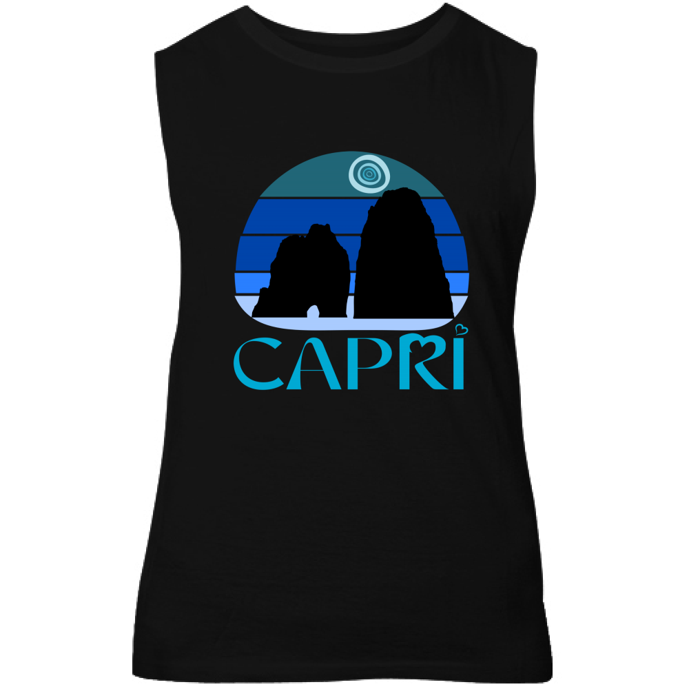 Canotta Unisex CAPRI VINTAGE TRAMONTO AZZURRATO