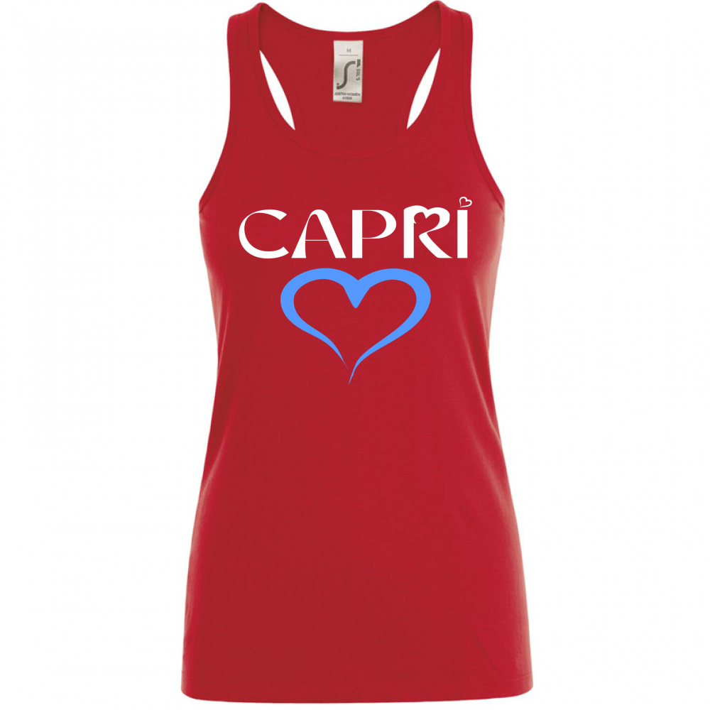 Women's Tank Top CAPRI HEART BLUE