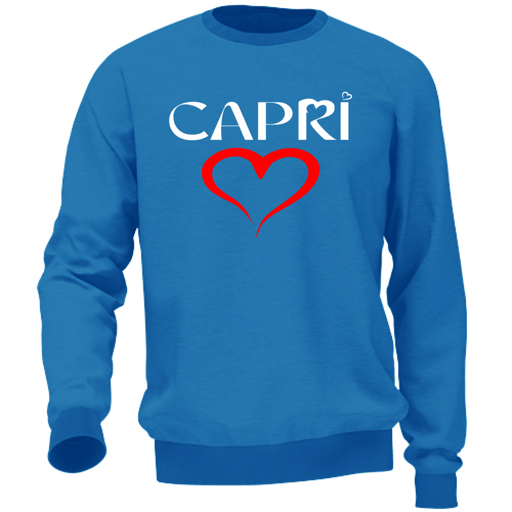 Unisex Sweatshirt HEART CAPRI RED