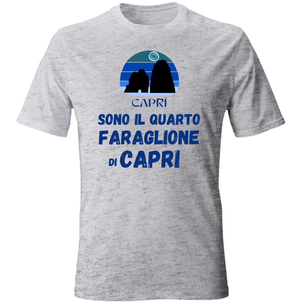 T-Shirt Unisex SONO IL QUARTO FARAGLIONE DI CAPRI SCRITTA BLUE