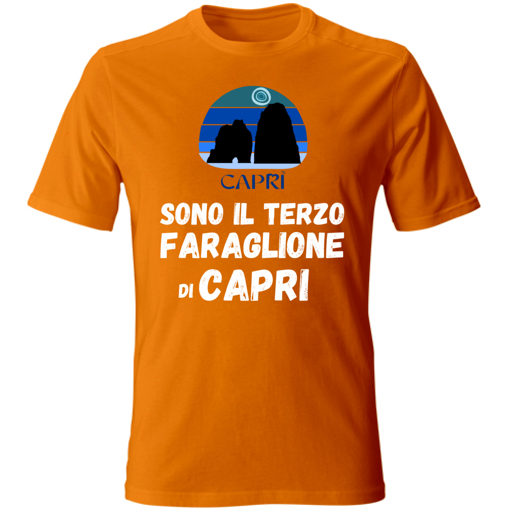 T-Shirt Bambino SONO IL TERZO FARAGLIONE DI CAPRI SCRITTA BIANCA