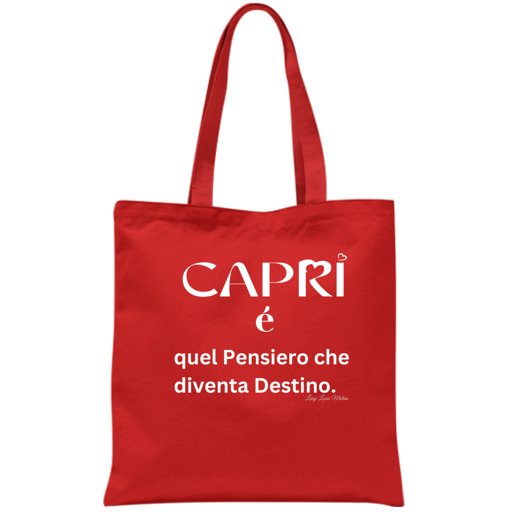 Borsa Capri quel Pensiero che diventa Destino scritta bi