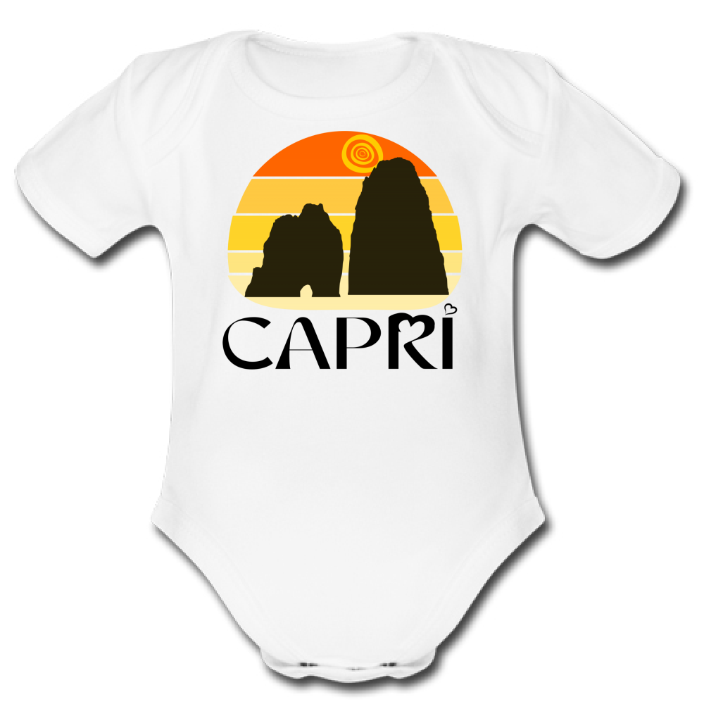 Body Bambino CAPRI TRAMONTO VINTAGE SCRITTA NERA