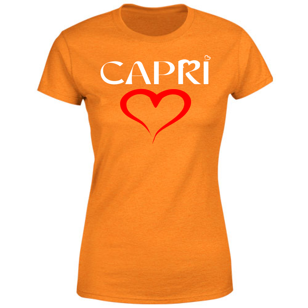 T-Shirt Donna CUORE CAPRI ROSSO