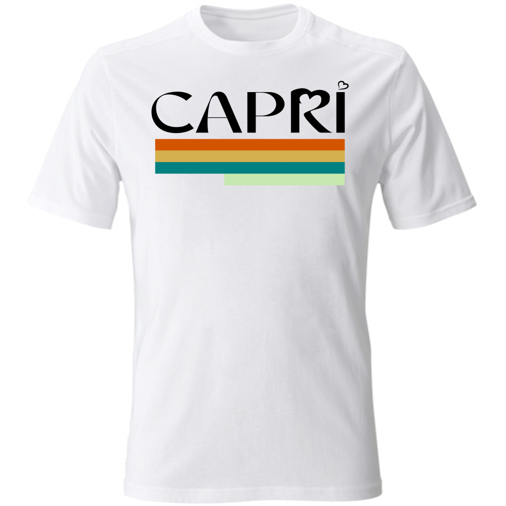 Unisex T-Shirt CAPRI TECHNICAL COLOR BLACK WRITING