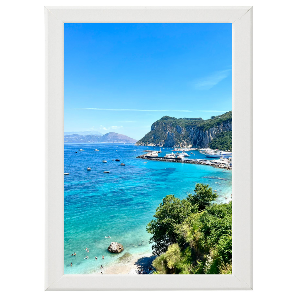 Poster con Cornice 40x60 Capri Marina Grande lunga