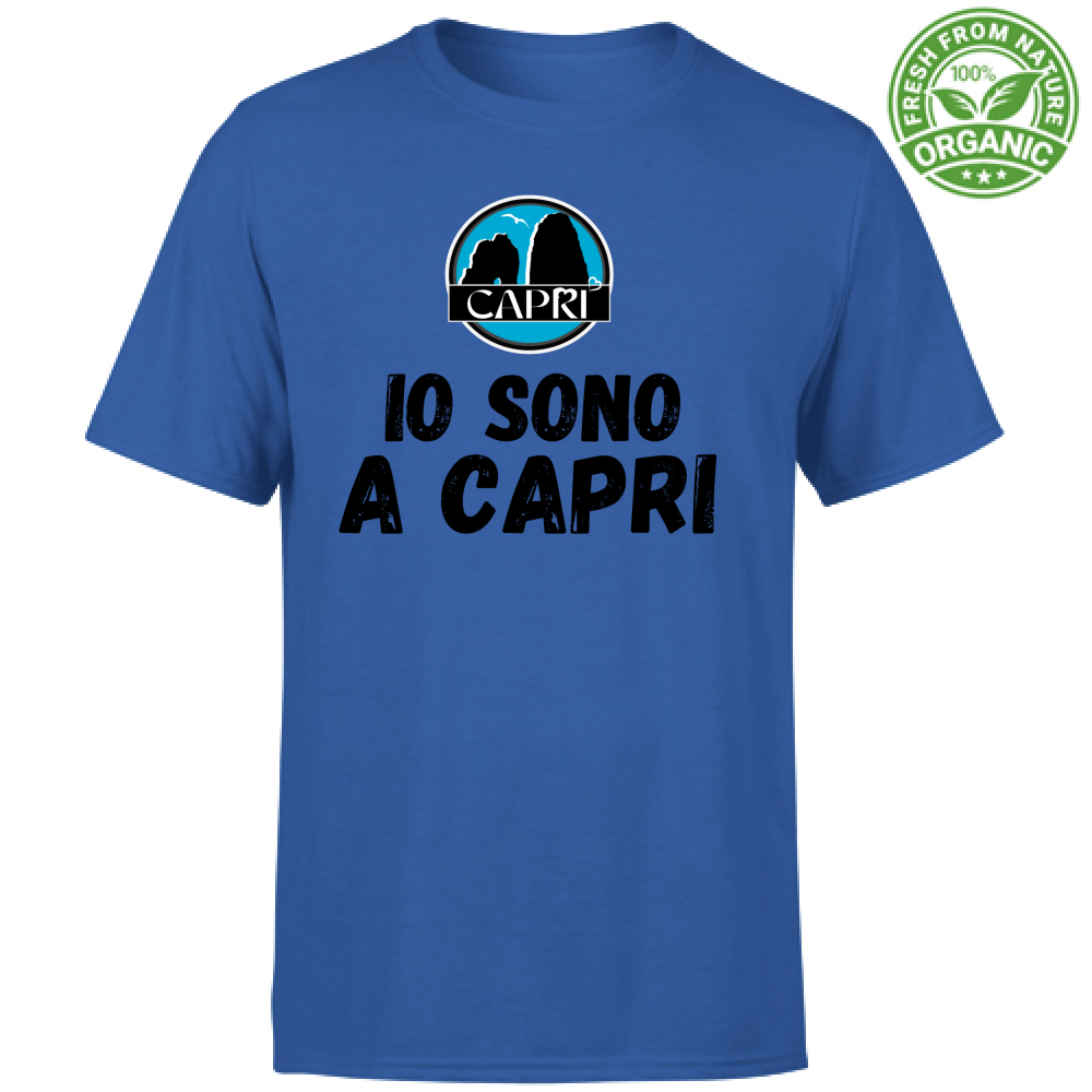 T-Shirt Unisex Organic IO SONO A CAPRI SCRITTA NERA