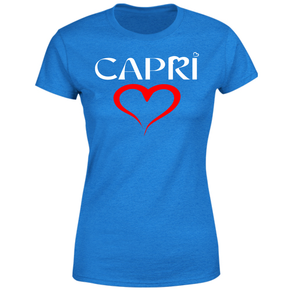 T-Shirt Donna CUORE CAPRI ROSSO