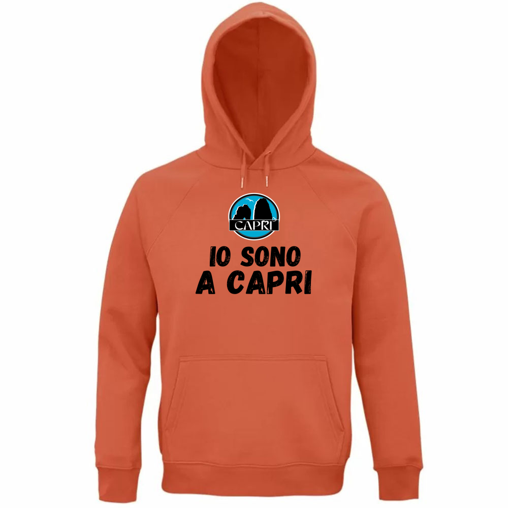 Unisex Organic Hoodie I AM IN CAPRI BLACK WRITING