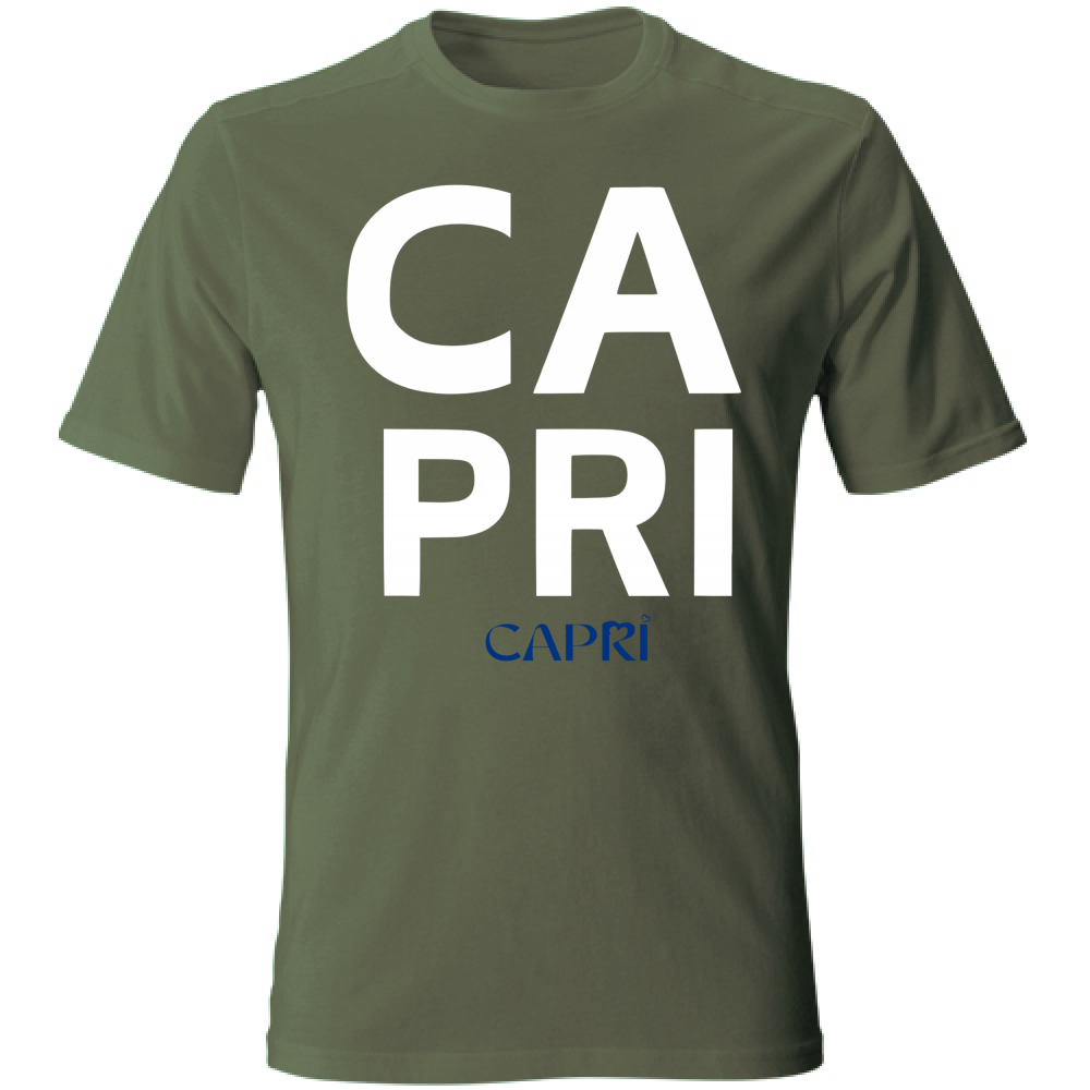 T-Shirt Unisex CAPRI DESIGN SCRITTA BIANCA