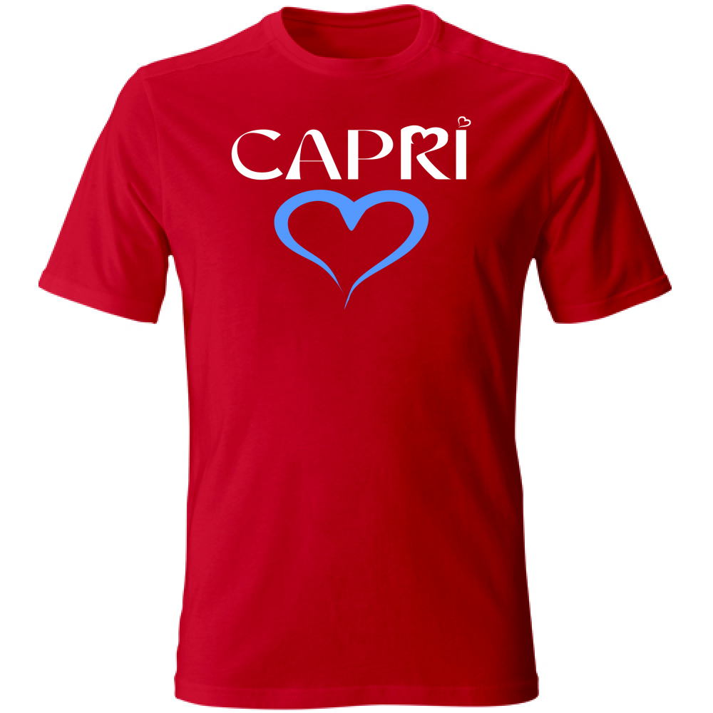 T-Shirt Unisex Large CAPRI CUORE AZZURRO