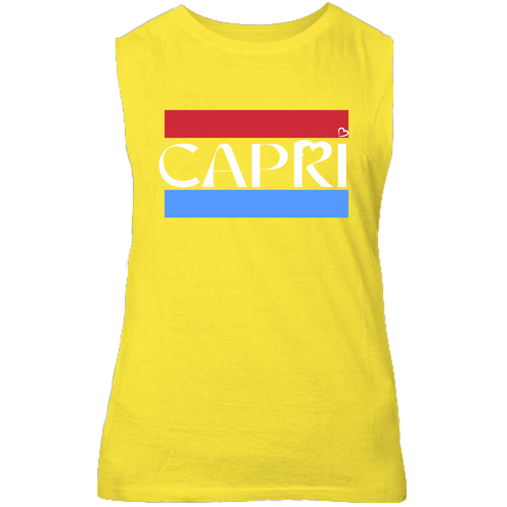 Canotta Unisex CAPRI FASCIA ROSSO BLUE BIANCO