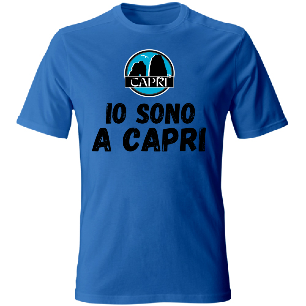 T-Shirt Unisex IO SONO A CAPRI SCRITTA NERA