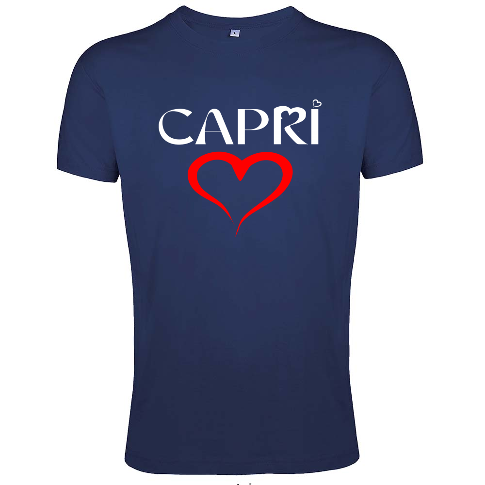T-Shirt Men Fit HEART CAPRI RED