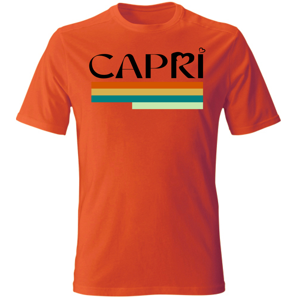 Unisex T-Shirt CAPRI TECHNICAL COLOR BLACK WRITING