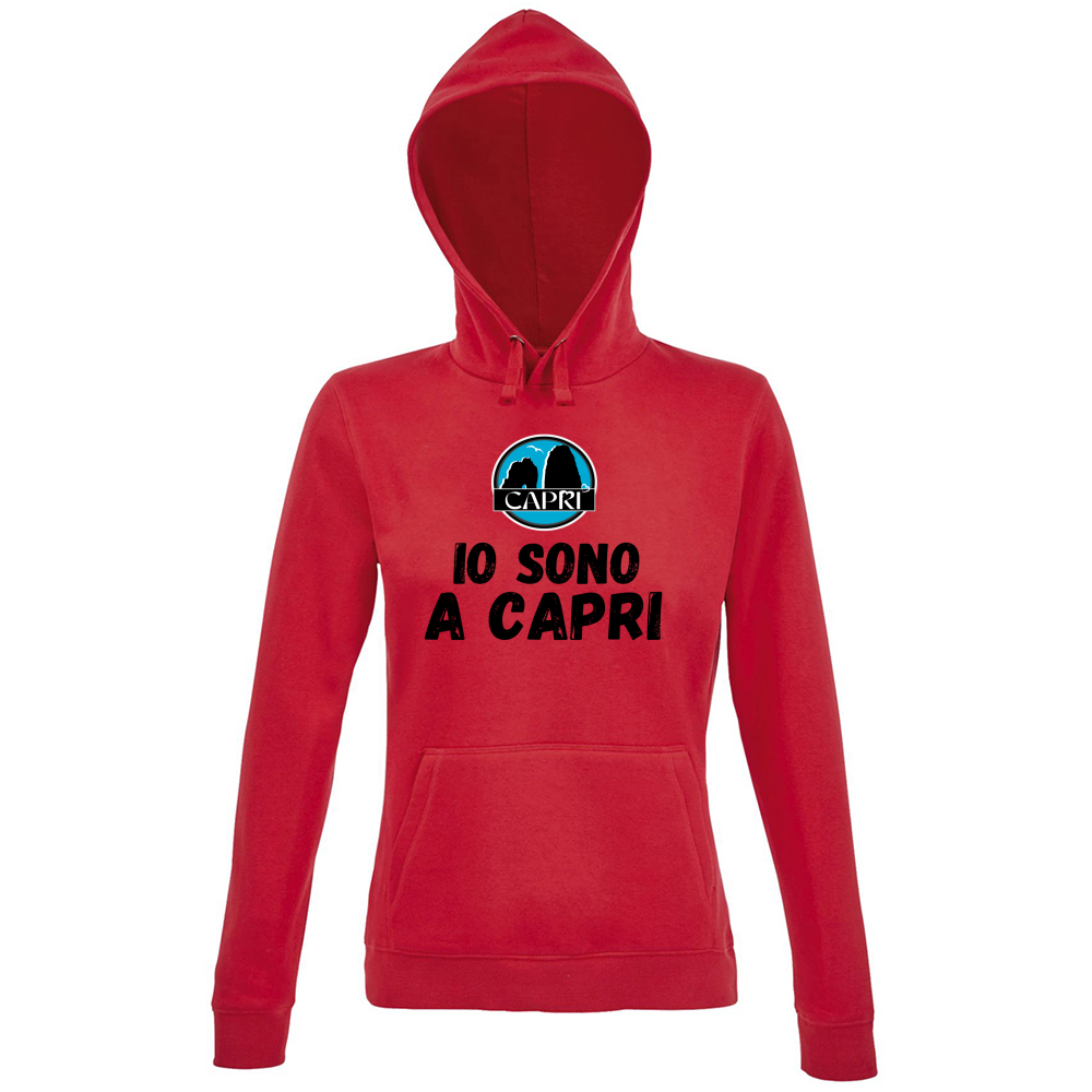 Premium Women Hoodie I AM IN CAPRI BLACK WRITING