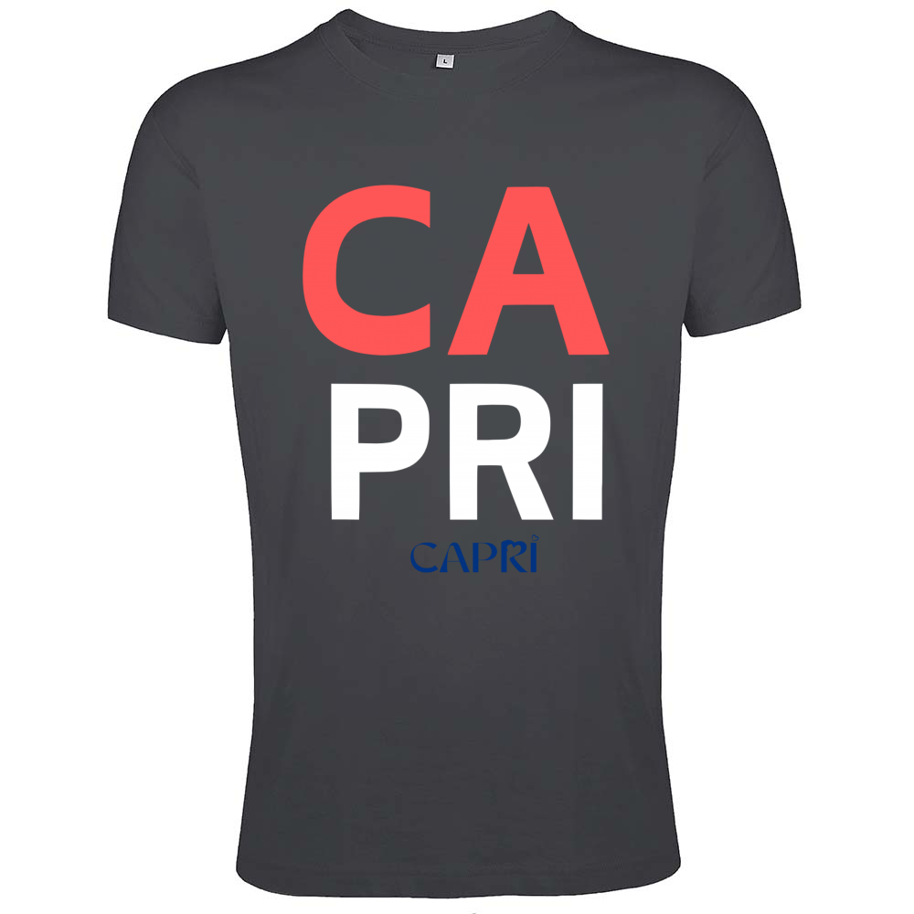 T-Shirt Men Fit CAPRI DESIGN SCRITTA ROSSA