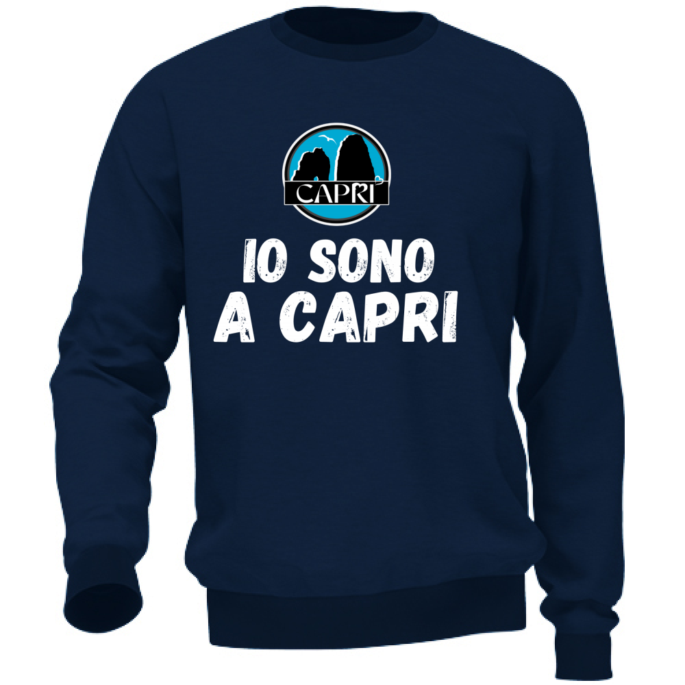 Felpa Unisex IO SONO A CAPRI SCRITTA BIANCA