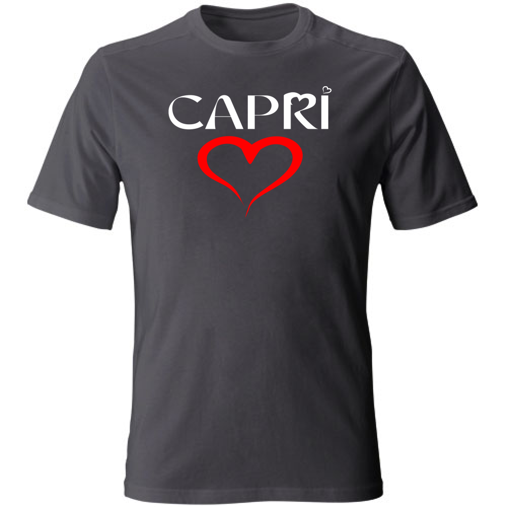 Unisex T-Shirt Large RED CAPRI HEART