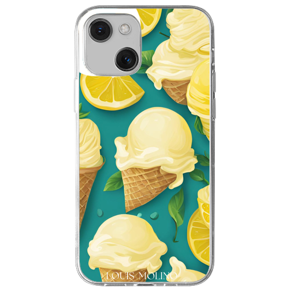 Rubber Cover iPhone 13 ICE CREAM LEMON CAPRI