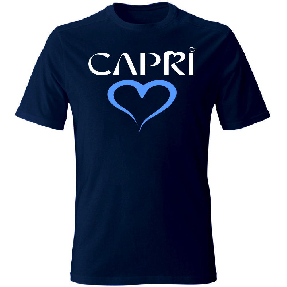 T-Shirt Unisex CAPRI CUORE AZZURRO