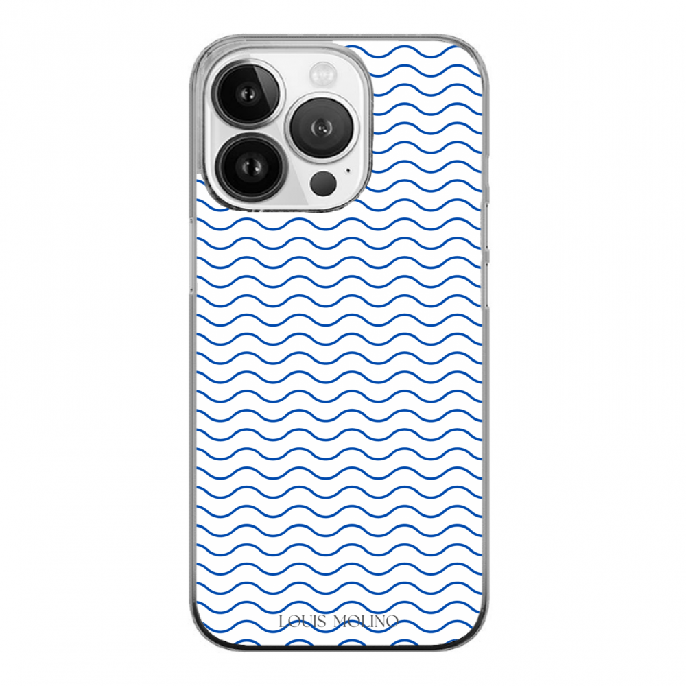Cover Gomma iPhone 15 Pro SMALL BLUE WAVES CAPRI