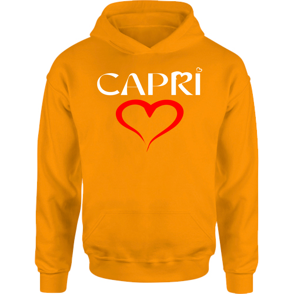 Felpa Bambino con Cappuccio CUORE CAPRI ROSSO