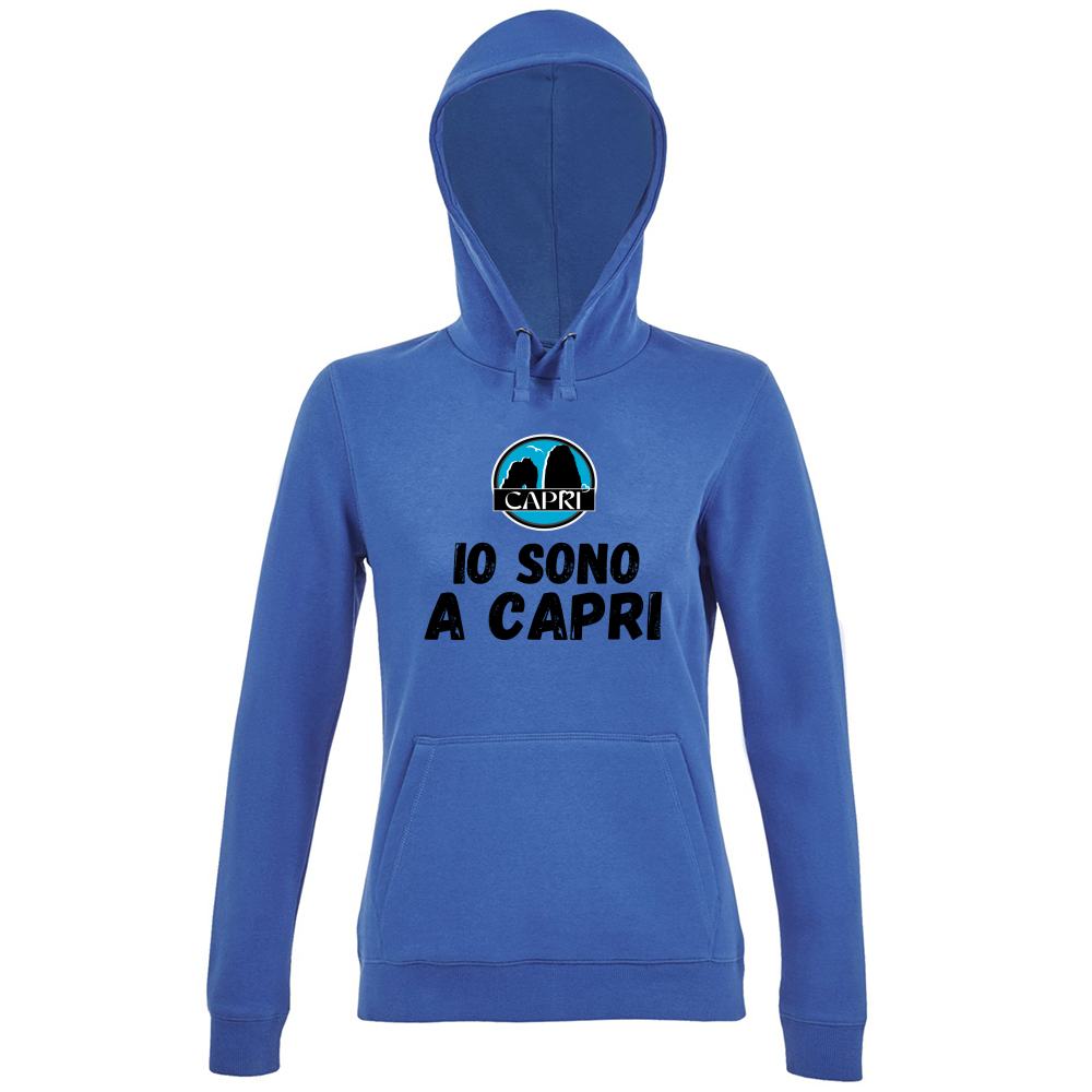 Premium Women Hoodie I AM IN CAPRI BLACK WRITING