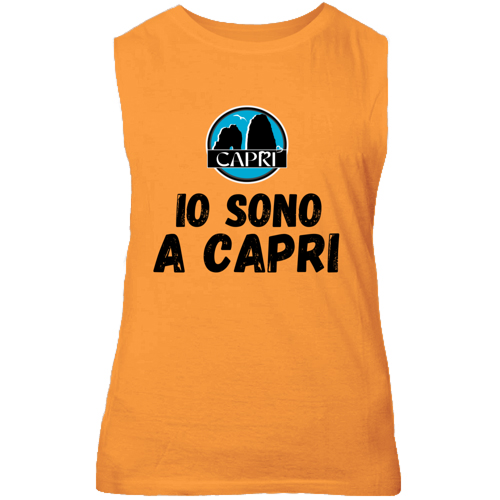 Canotta Unisex IO SONO A CAPRI SCRITTA NERA