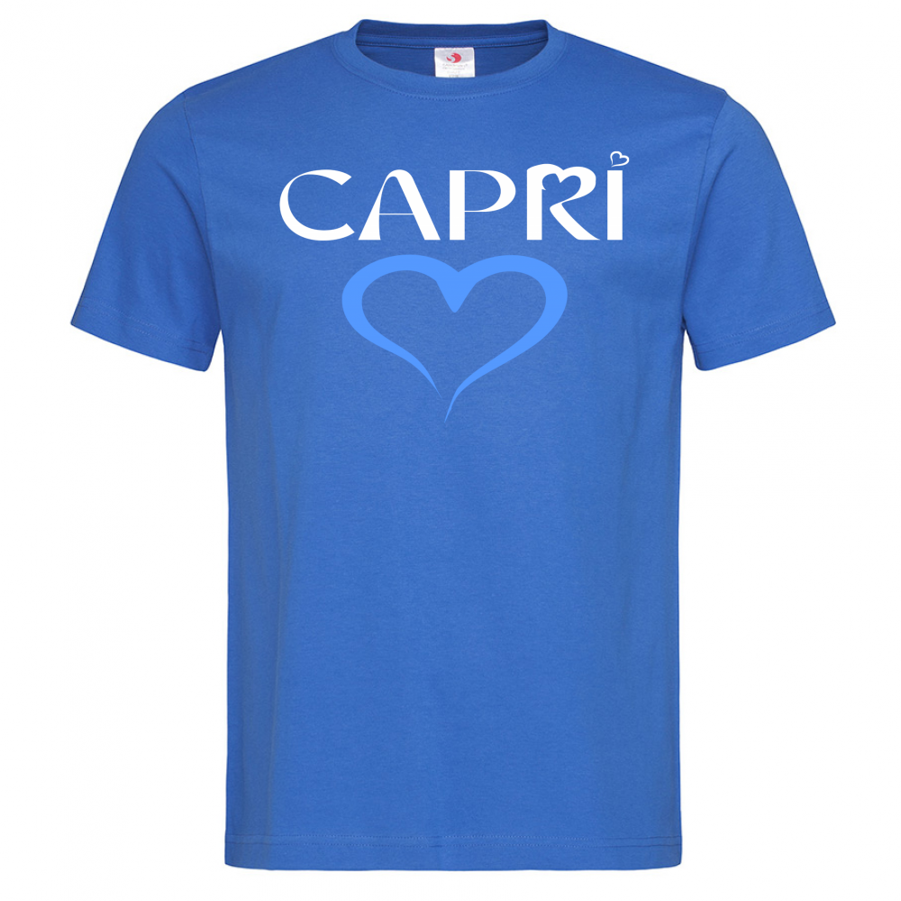 T-Shirt Men Premium CAPRI CUORE AZZURRO