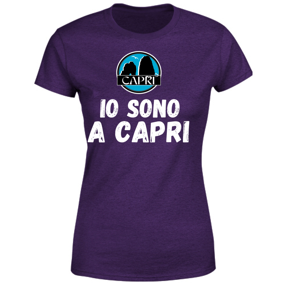 Women's T-Shirt I AM IN CAPRI WHITE WRITING