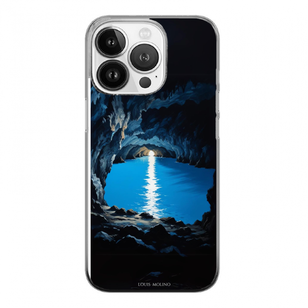 Rubber Cover iPhone 15 Pro Max BLUE CAVE FANTASY