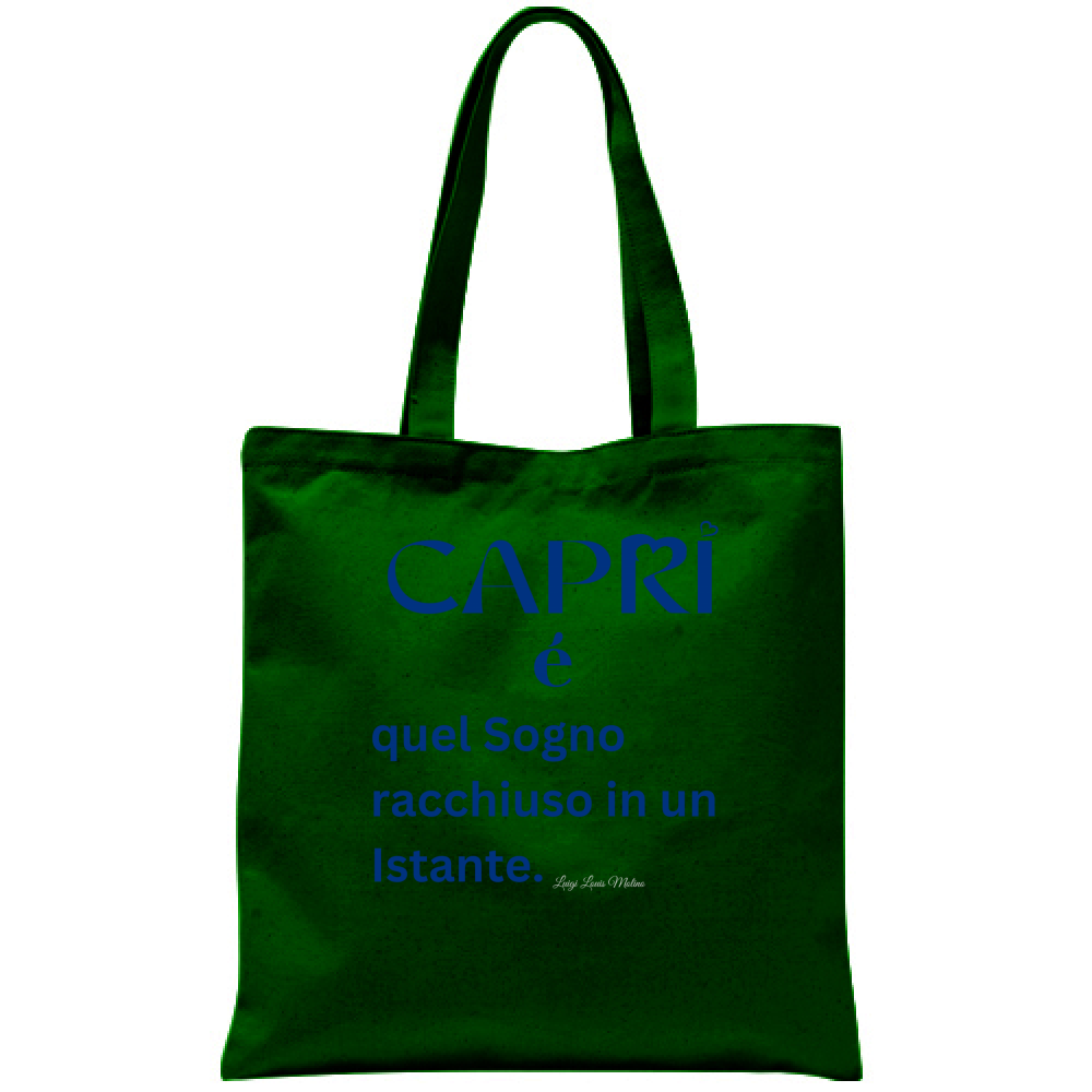 Capri Bag Dream enclosed in an instant written Blue