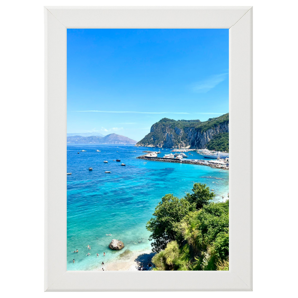 Poster con Cornice 40x60 Capri Marina Grande lunga