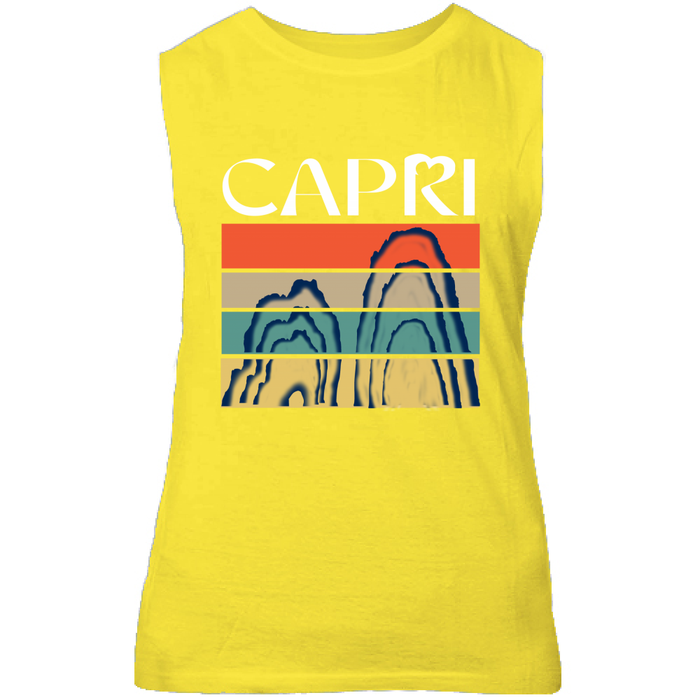 Canotta Unisex CAPRI PORZIONI FARAGLIONI SCRITTA BIANCA