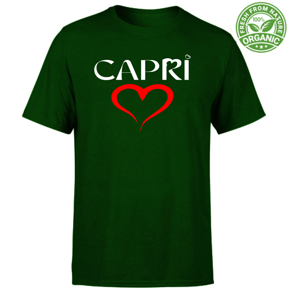 T-Shirt Unisex Organic HEART CAPRI RED
