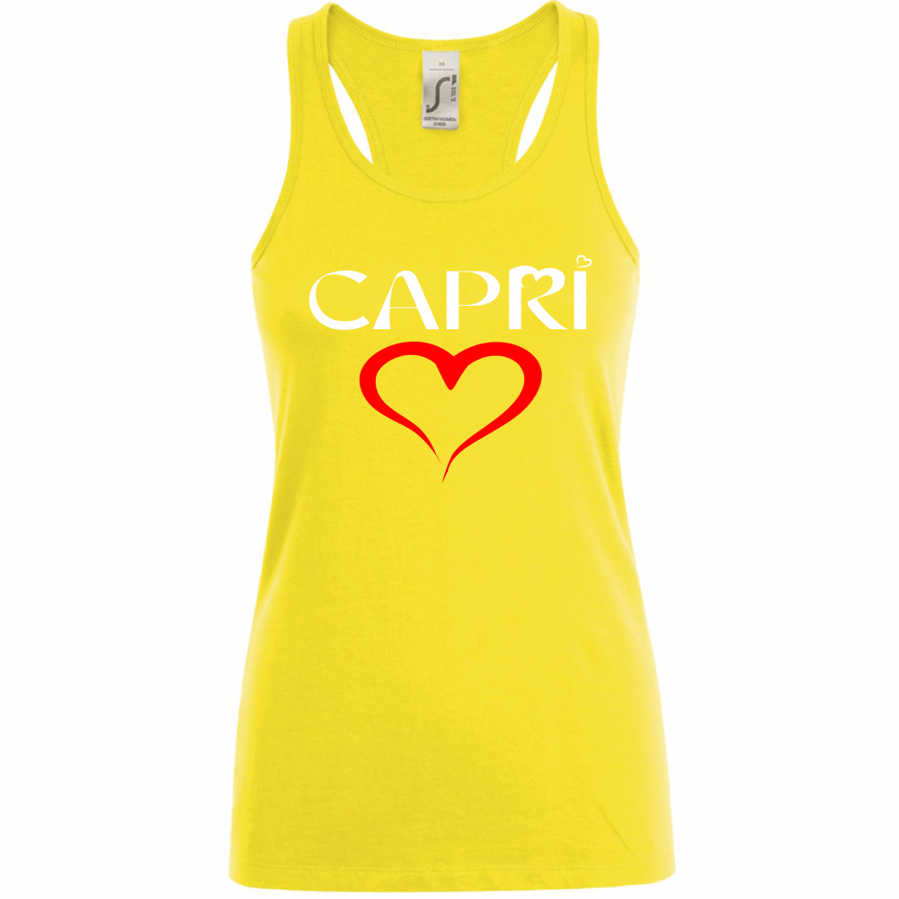 Canotta Donna CUORE CAPRI ROSSO
