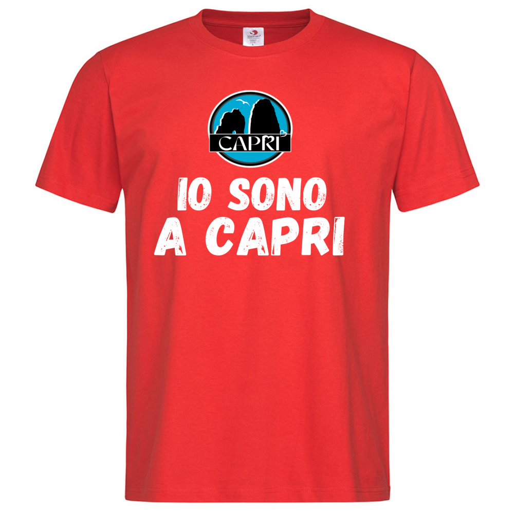 T-Shirt Men Premium I AM IN CAPRI WHITE WRITING